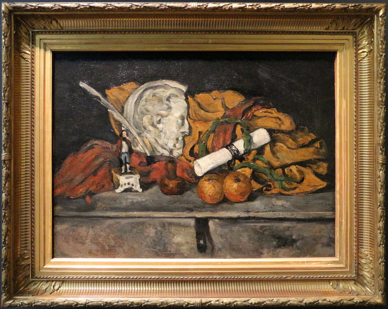 Akcesoria Cézanne'a. Martwa natura z medalionem Philippe'a Solari - Paul Cézanne