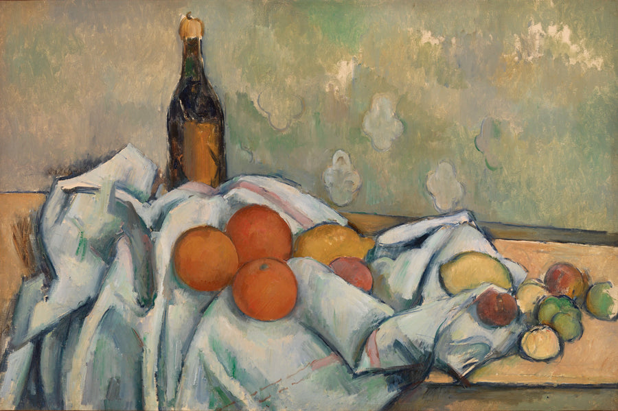 Butelka i owoce - Paul Cézanne