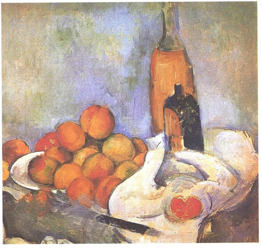 Butelki i brzoskwinie - Paul Cézanne