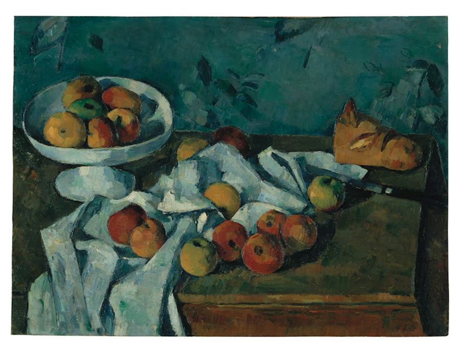 Kompotier, jabłka i bochenek chleba - Paul Cézanne