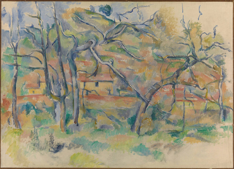 La Bastide La Durane na równinie Valcros I - Paul Cézanne