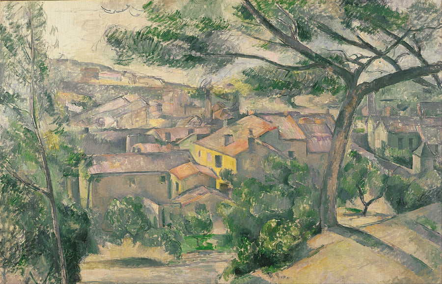 L'Estaque rano, widziane pod światło - Paul Cézanne
