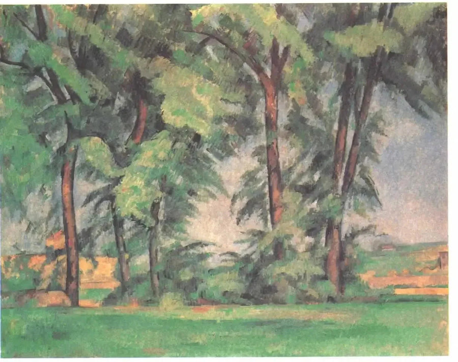Wielkie drzewa w Jas de Bouffan - Paul Cézanne