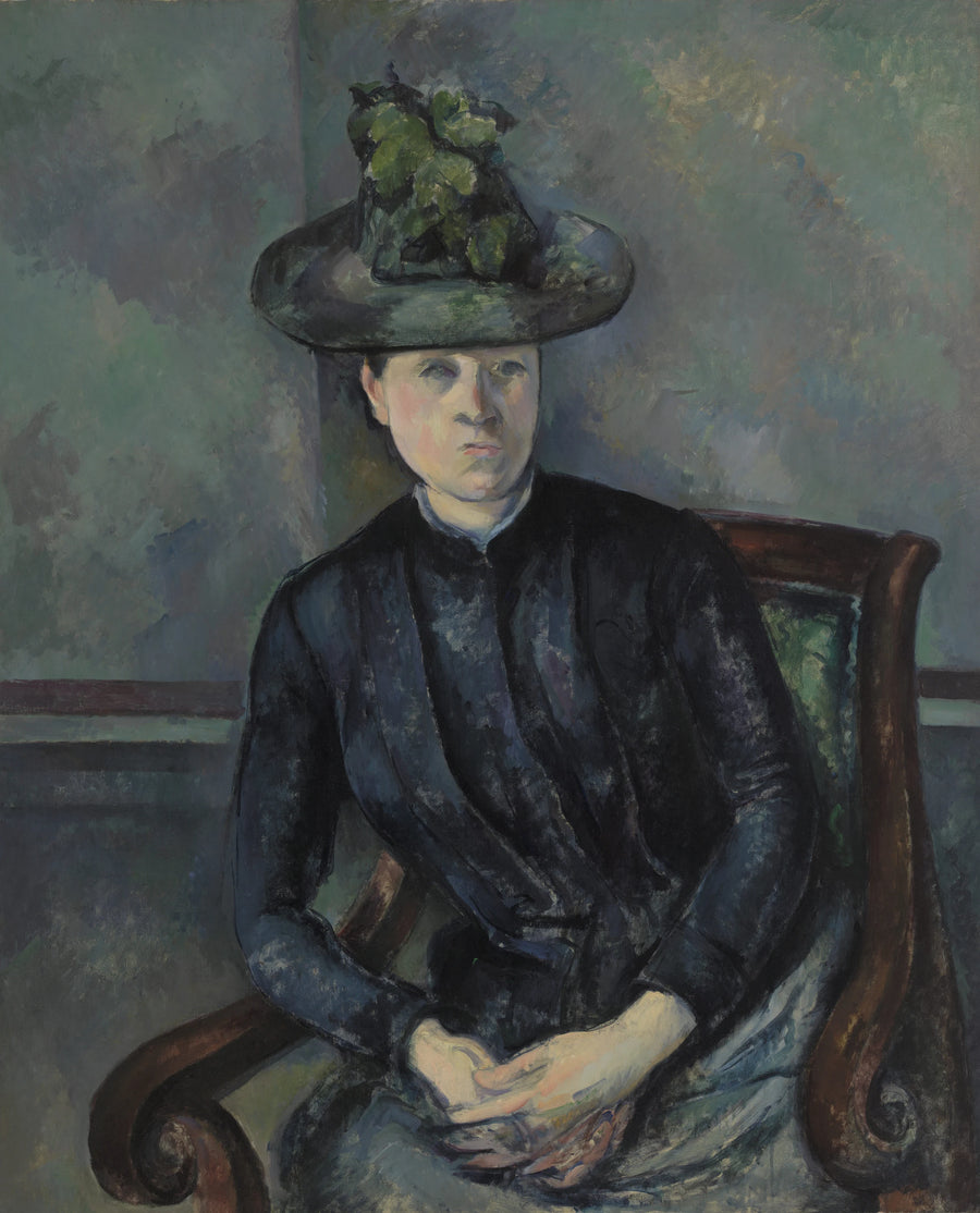 Pani Cézanne w zielonym kapeluszu - Paul Cézanne
