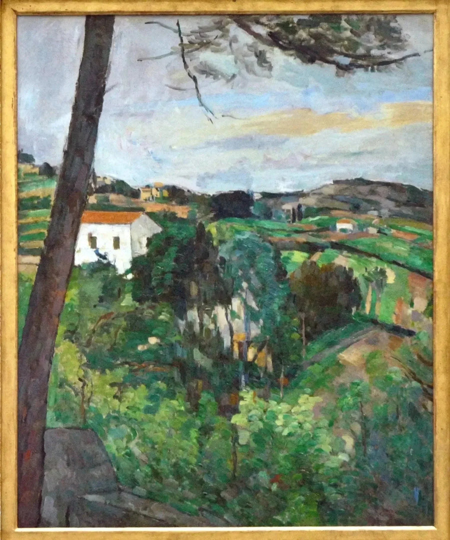 Krajobraz z czerwoną dachówką - Paul Cézanne