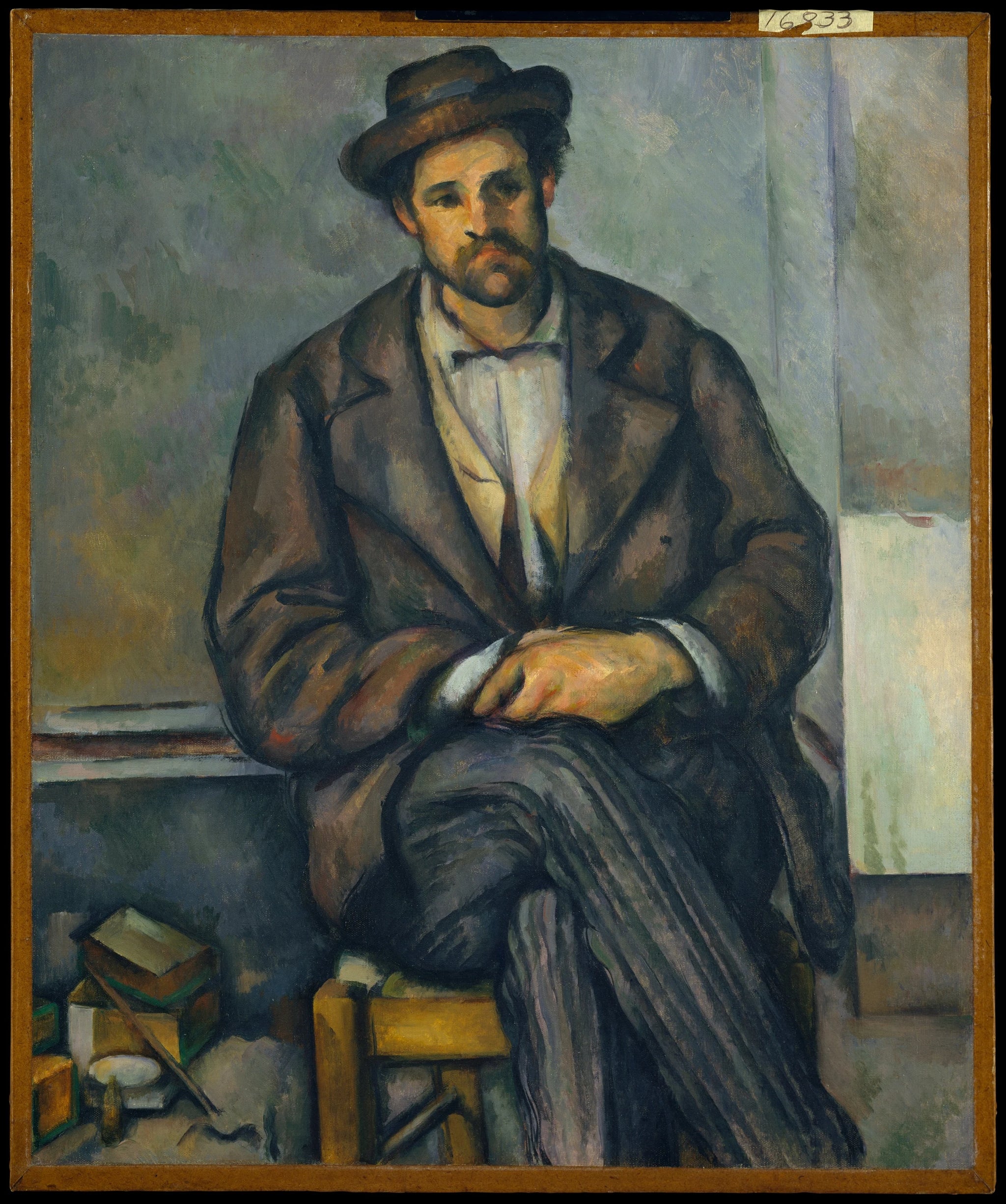 Portrait de paysan assis, vers 1892–1896, Paul Cézanne, Metropolitan Museum of Art – reproduction peinture à l’huile sur toile