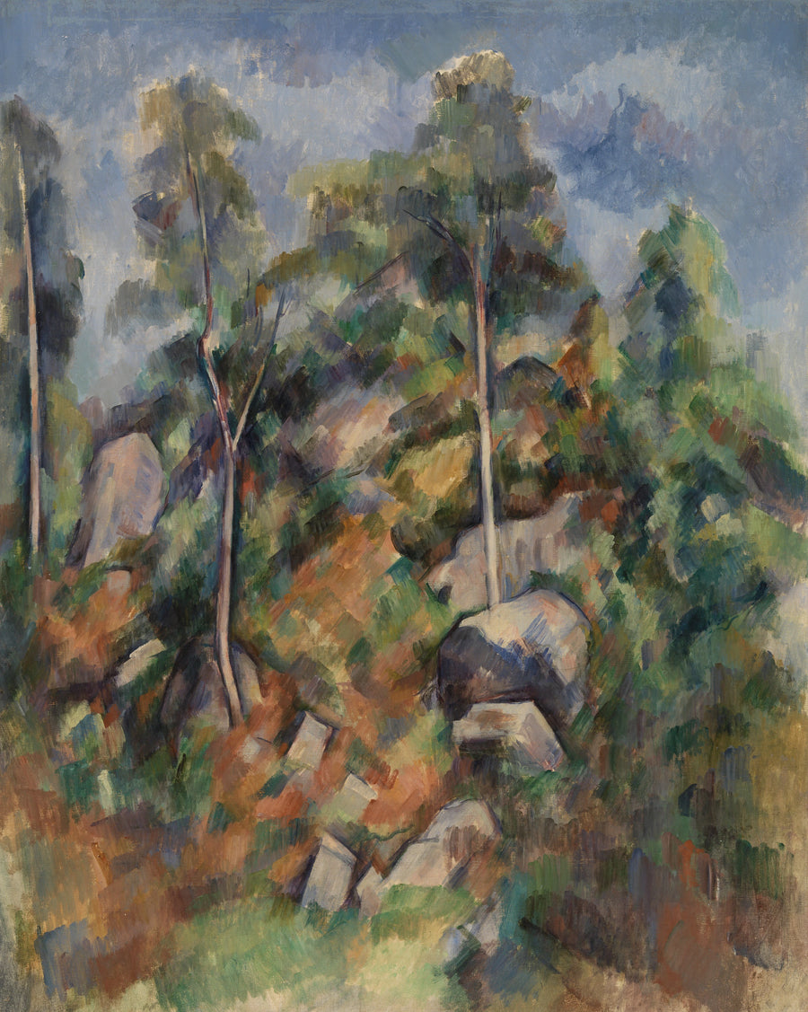 Skały i drzewa - Paul Cézanne