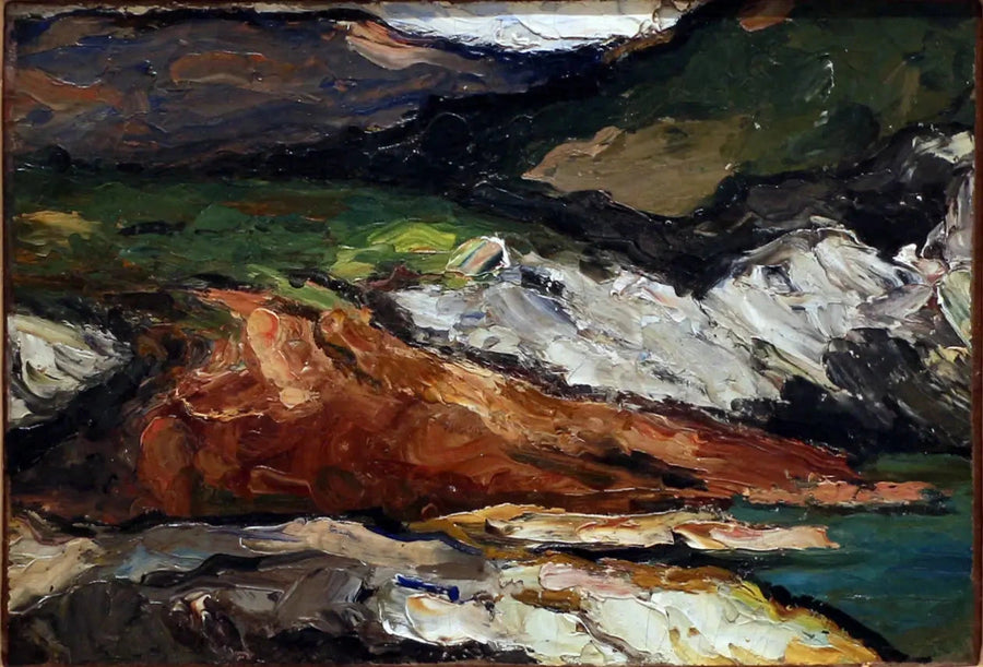 Skały nad brzegiem morza (l'Estaque?) - Paul Cézanne