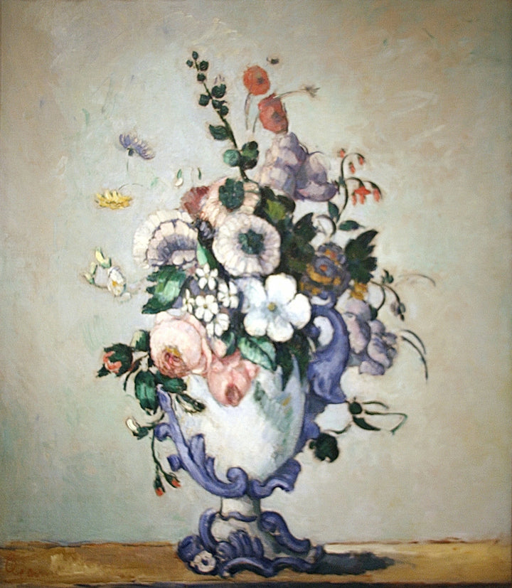 Kwiaty w wazonie rokokowym, około 1875 -1877 - Paul Cézanne