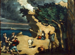 Złodzieje i osioł, około 1870 roku - Paul Cézanne