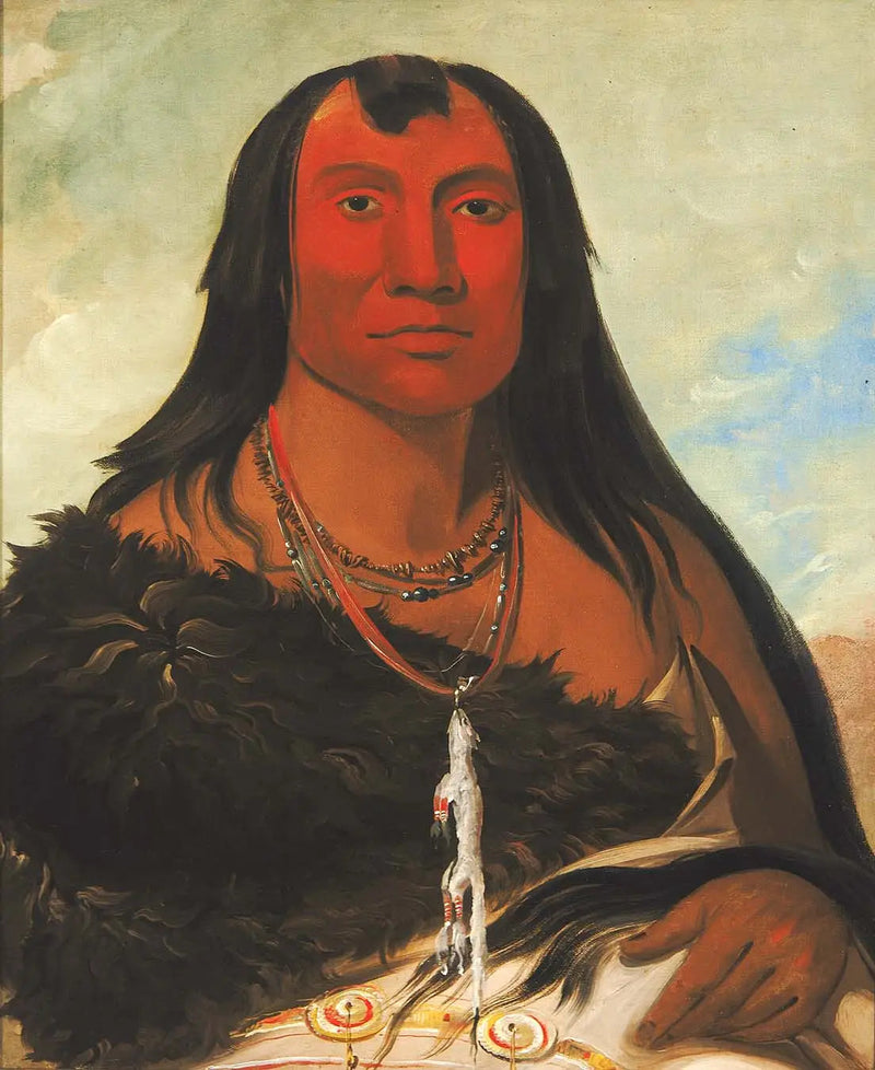 Cháh-ee-chópes, Quatre Loups, przywódca w żałobie - George Catlin