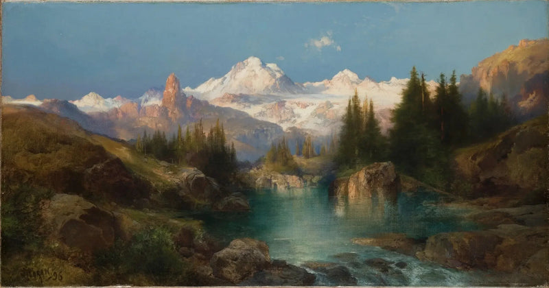 Zaśnieżony łańcuch - Thomas Moran