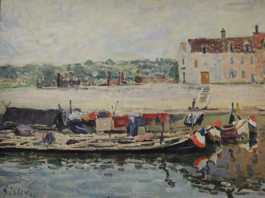 Łodzie w St-Mammès - Alfred Sisley