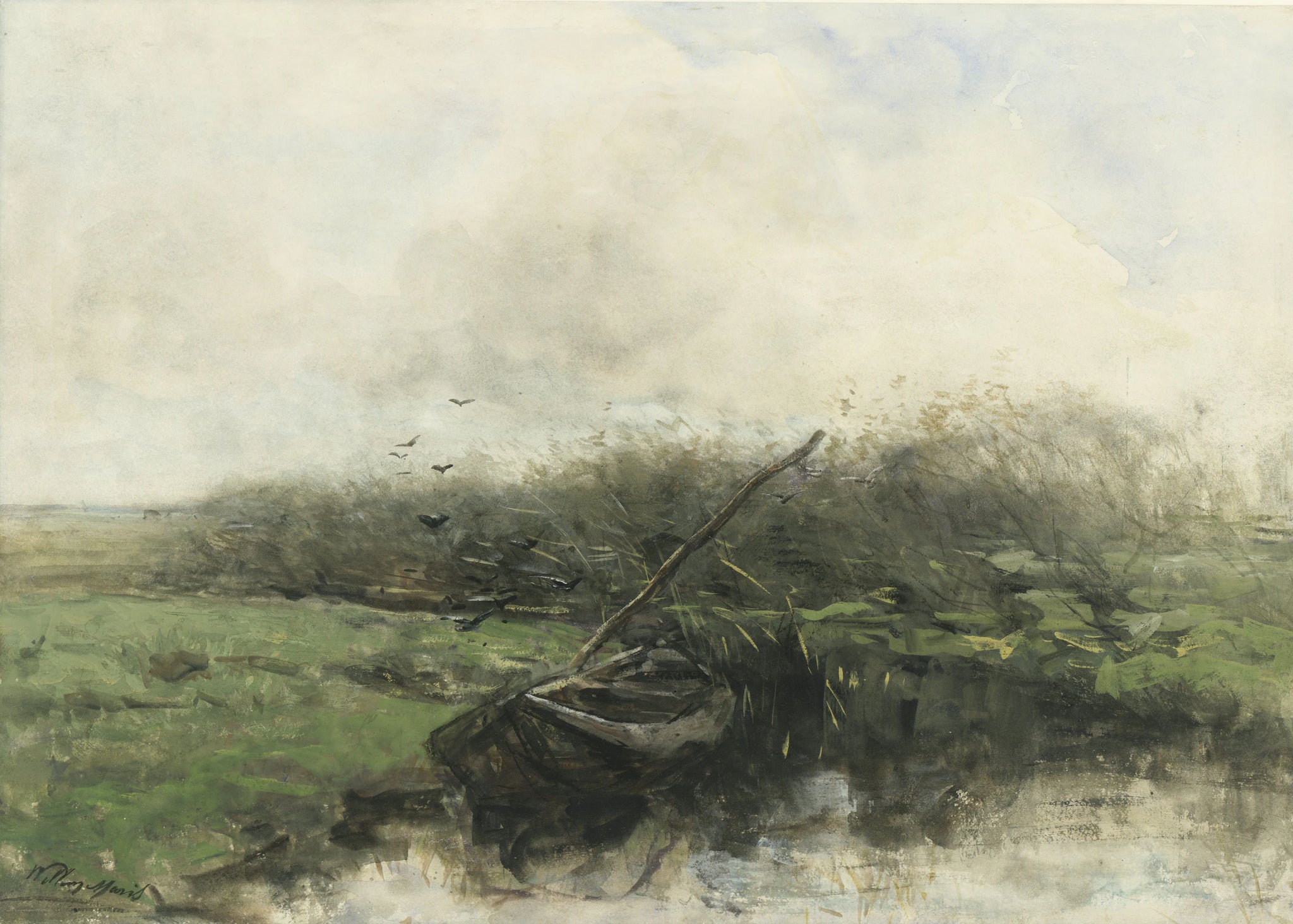Chaloupe dans un fossé - Willem Maris