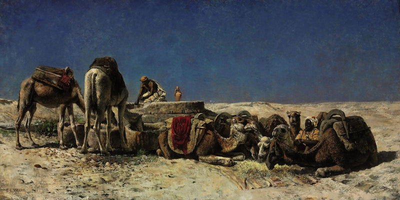 Konie obok zbiornika - Edwin Lord Weeks