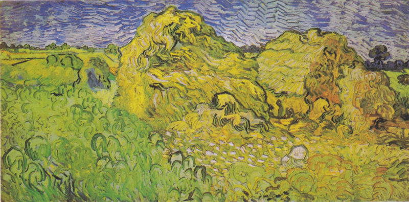 Pole z kopcami zboża - Vincent van Gogh