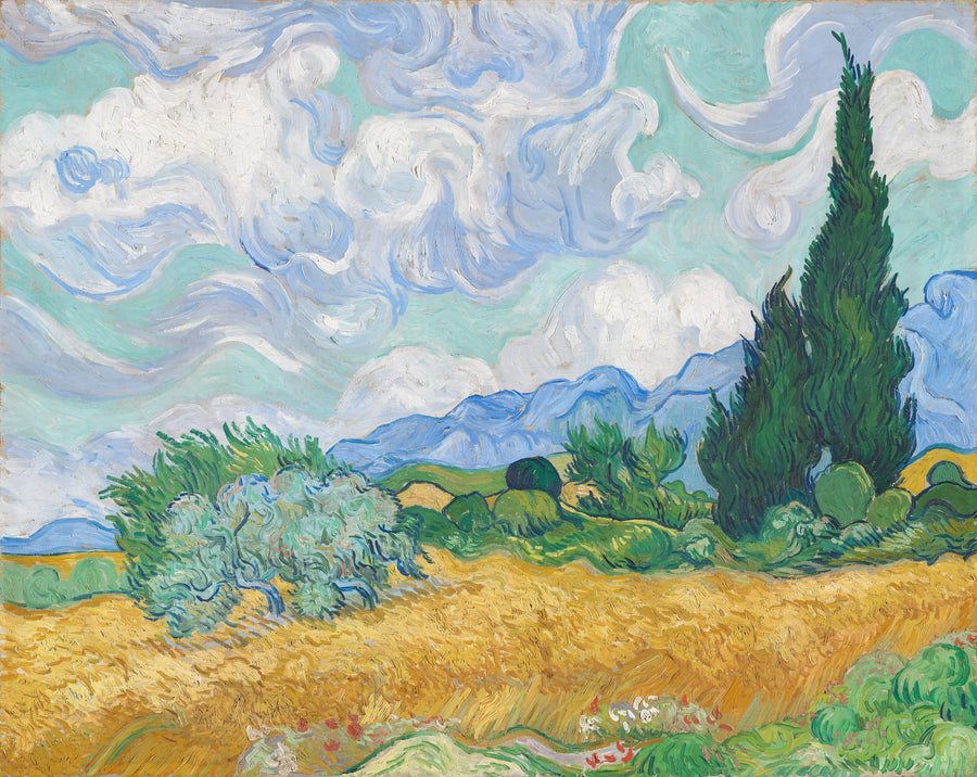 Pole pszenicy z cyprysami - Vincent van Gogh