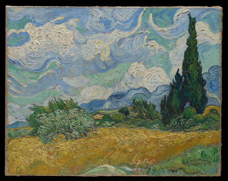 Cyprys przy złotych zbożach - Vincent van Gogh