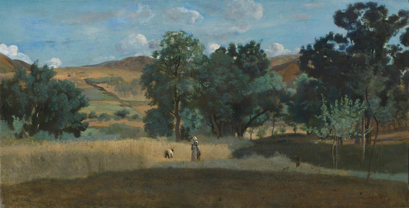 Pole pszenicy w Morvan - Jean-Baptiste Camille Corot