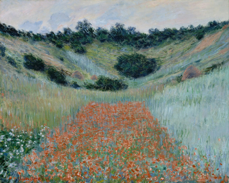 Pole maków w zagłębieniu niedaleko Giverny - Claude Monet