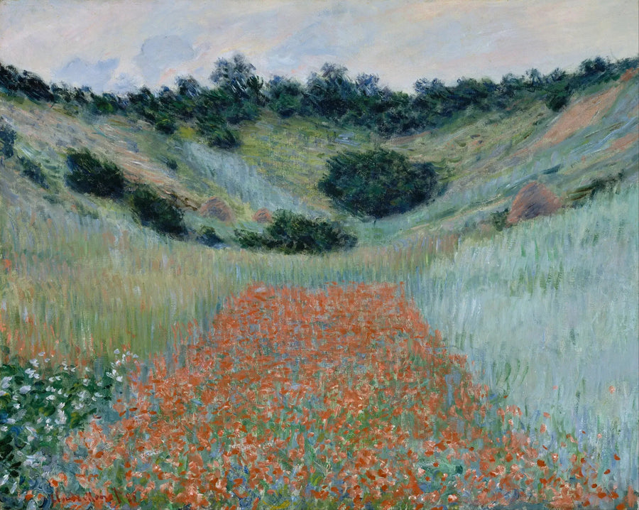 Pole maków w zagłębieniu niedaleko Giverny - Claude Monet