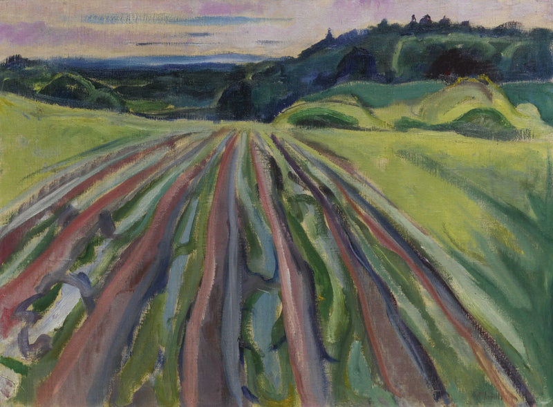 zaoraną ziemię - Edvard Munch