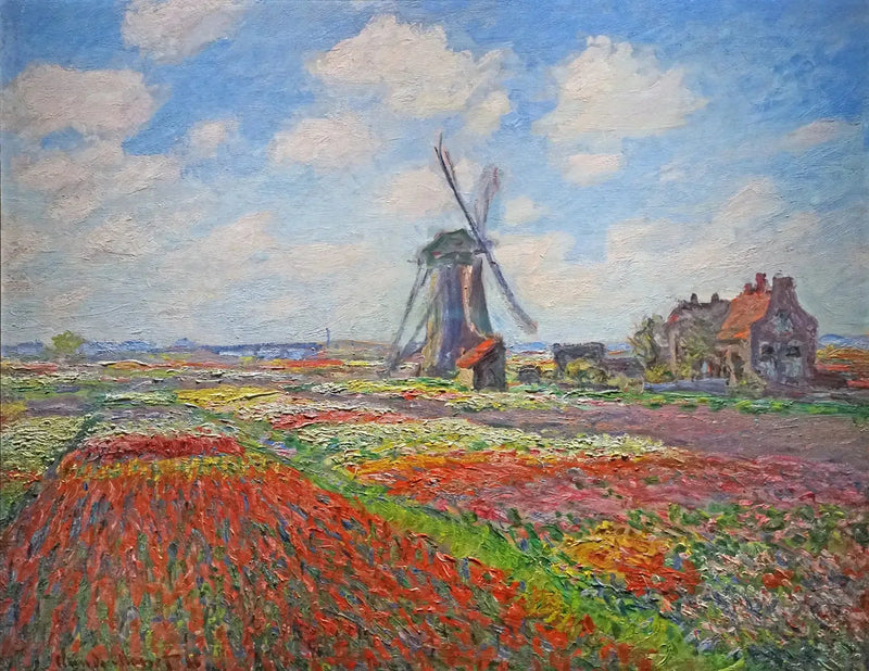 Pola tulipanów w Holandii - Claude Monet