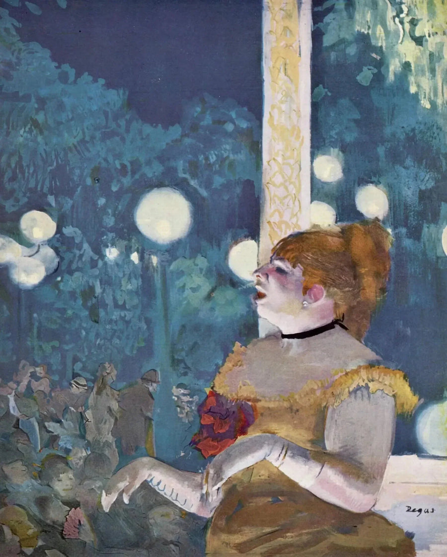 W kawiarni koncertowej. Piosenka psa - Edgar Degas