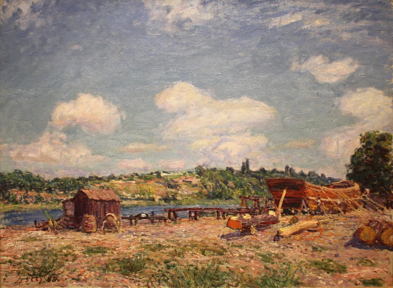 Stocznia w Saint-Mammès - Alfred Sisley