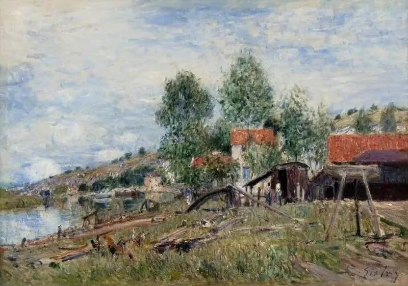 Stocznia w Saint-Mammès - Alfred Sisley