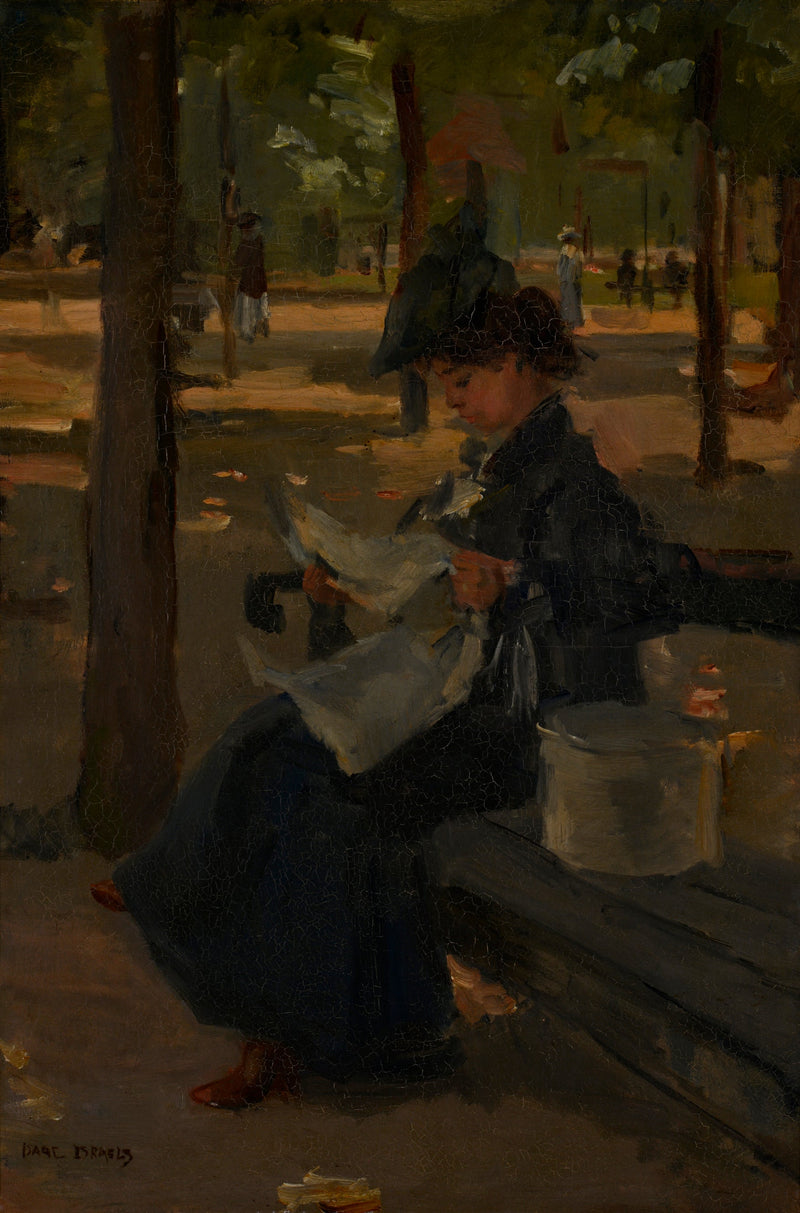 Kapelusznik w parku - Isaac Israëls