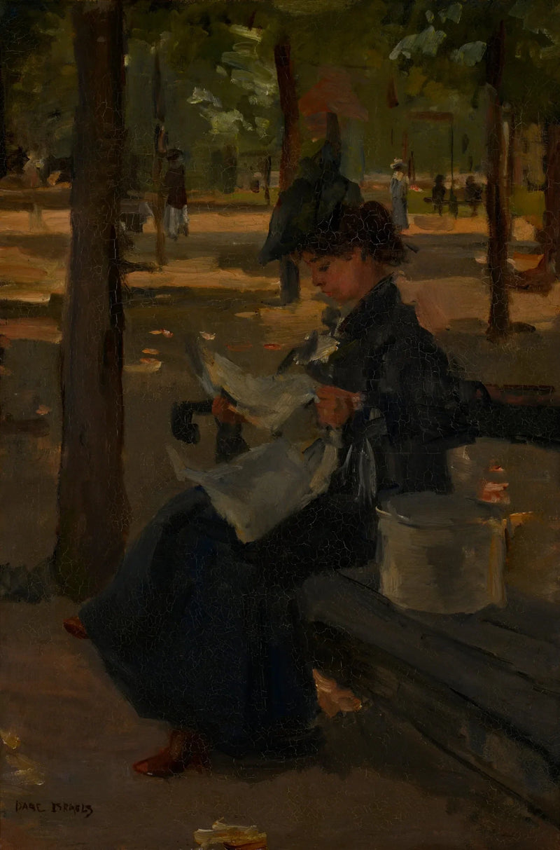 Kapelusznik w parku - Isaac Israëls