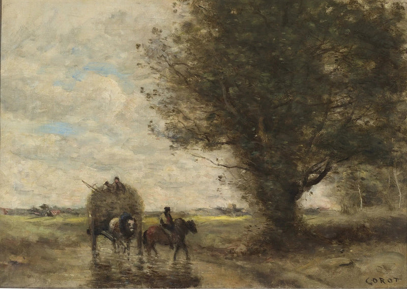 Wóz na siano - Jean-Baptiste Camille Corot