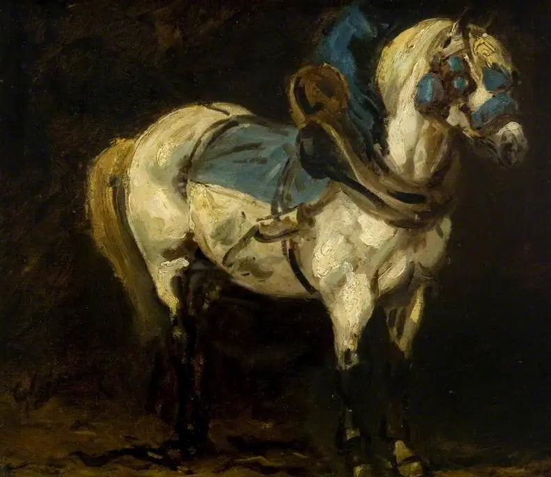 Szary ładunek z niebieskimi pasami - Théodore Géricault