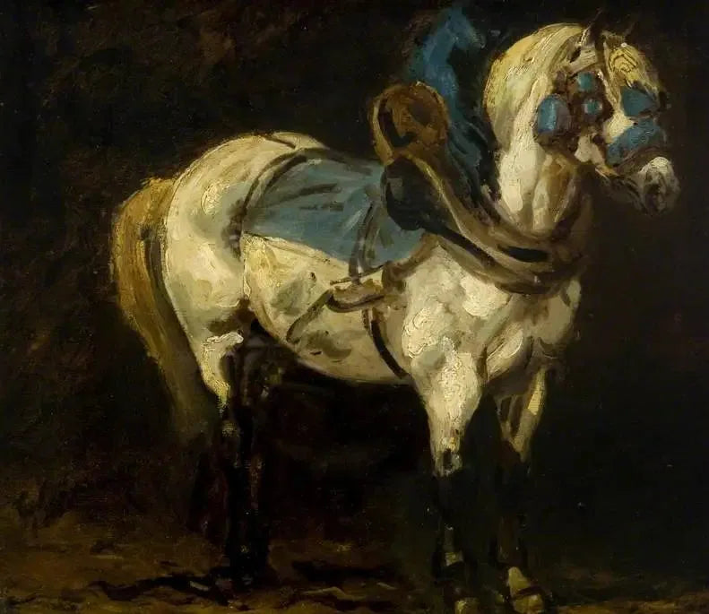 Szary ładunek z niebieskimi pasami - Théodore Géricault