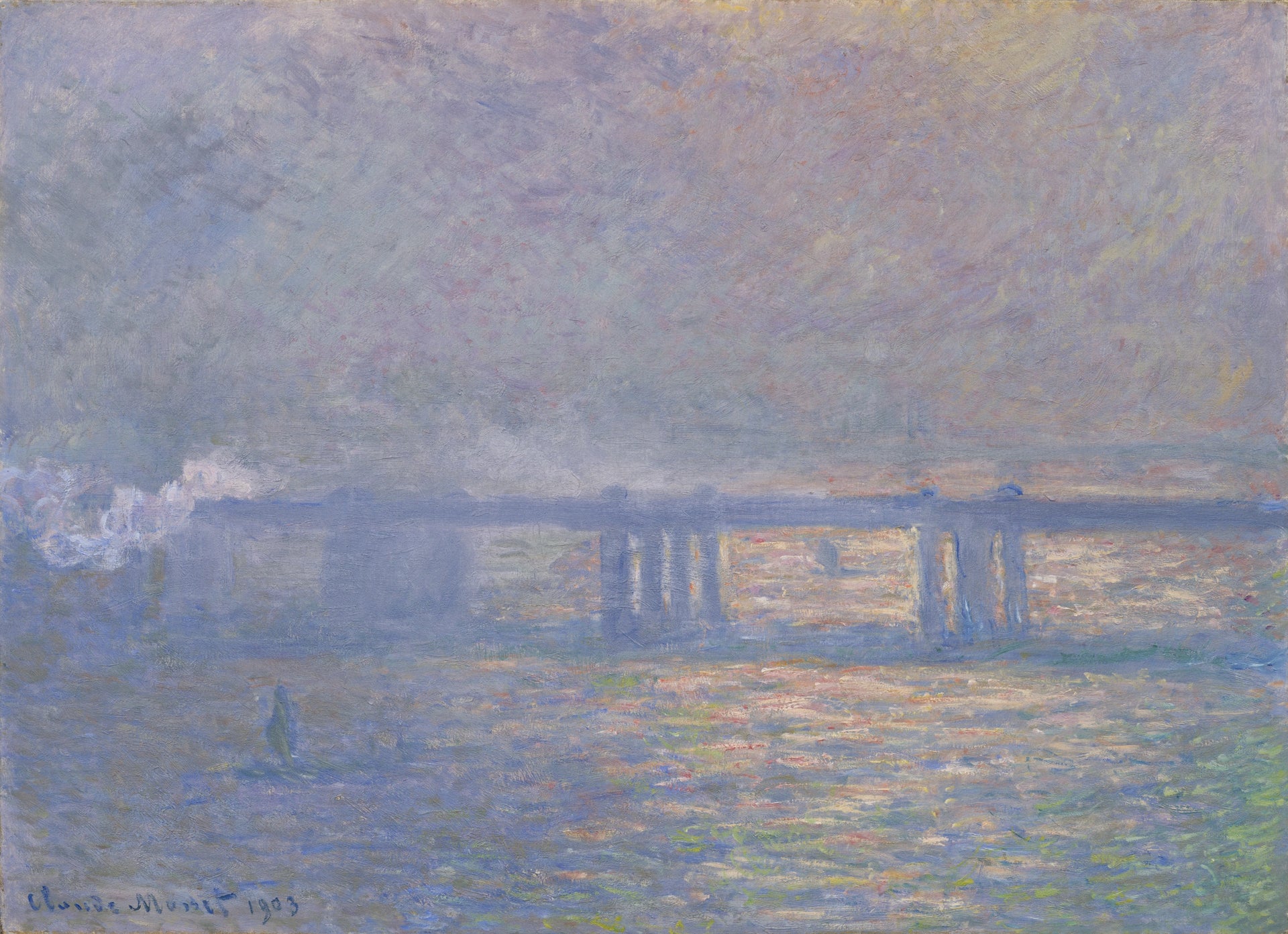 Charing Cross Bridge de Claude Monet, 1903 – Saint Louis Art Museum 22:1915, Wildenstein 1548