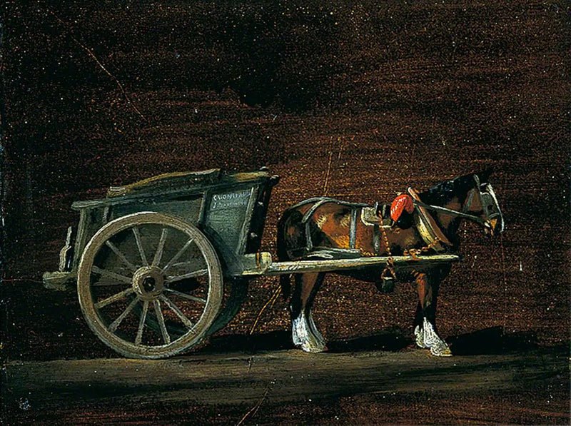 Wóz gospodarczy, zaprzęgnięty koń - John Constable