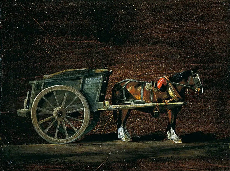 Wóz gospodarczy, zaprzęgnięty koń - John Constable