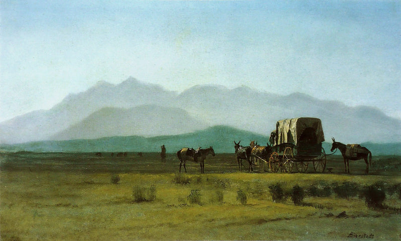Wóz pomiarowy w Górach Skalistych - Albert Bierstadt