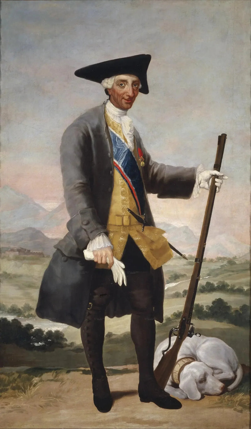 Karol III w stroju myśliwskim - Francisco de Goya