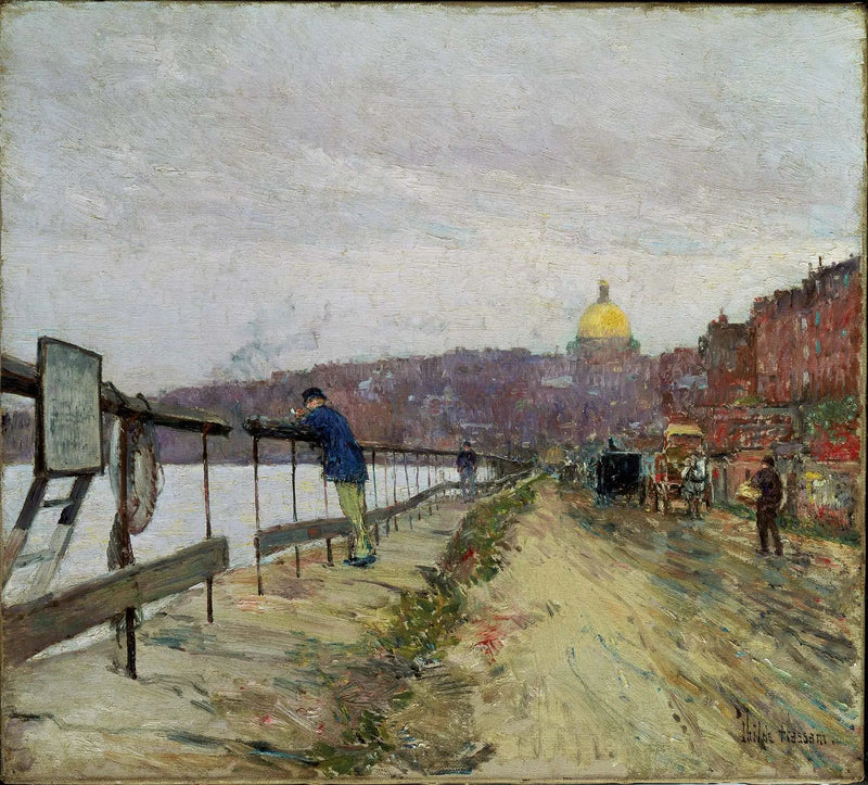 Charles River i Beacon Hill - Childe Hassam