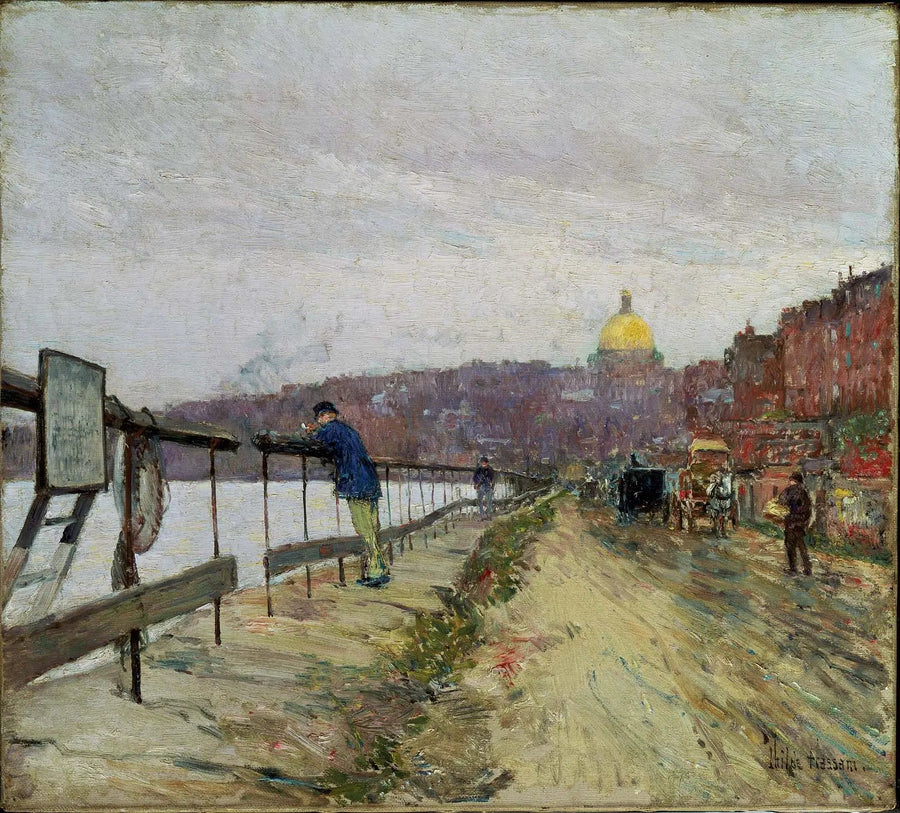 Charles River i Beacon Hill - Childe Hassam