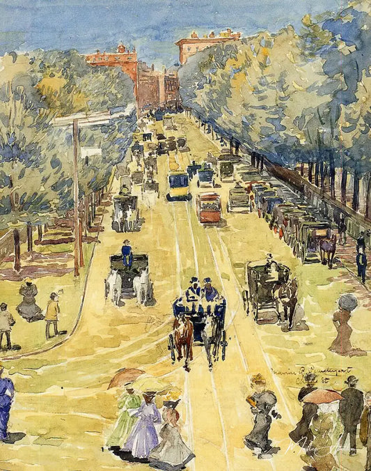 Charles Street, Boston - Maurice Prendergast - Reproductions de tableaux et peintures haut de gamme