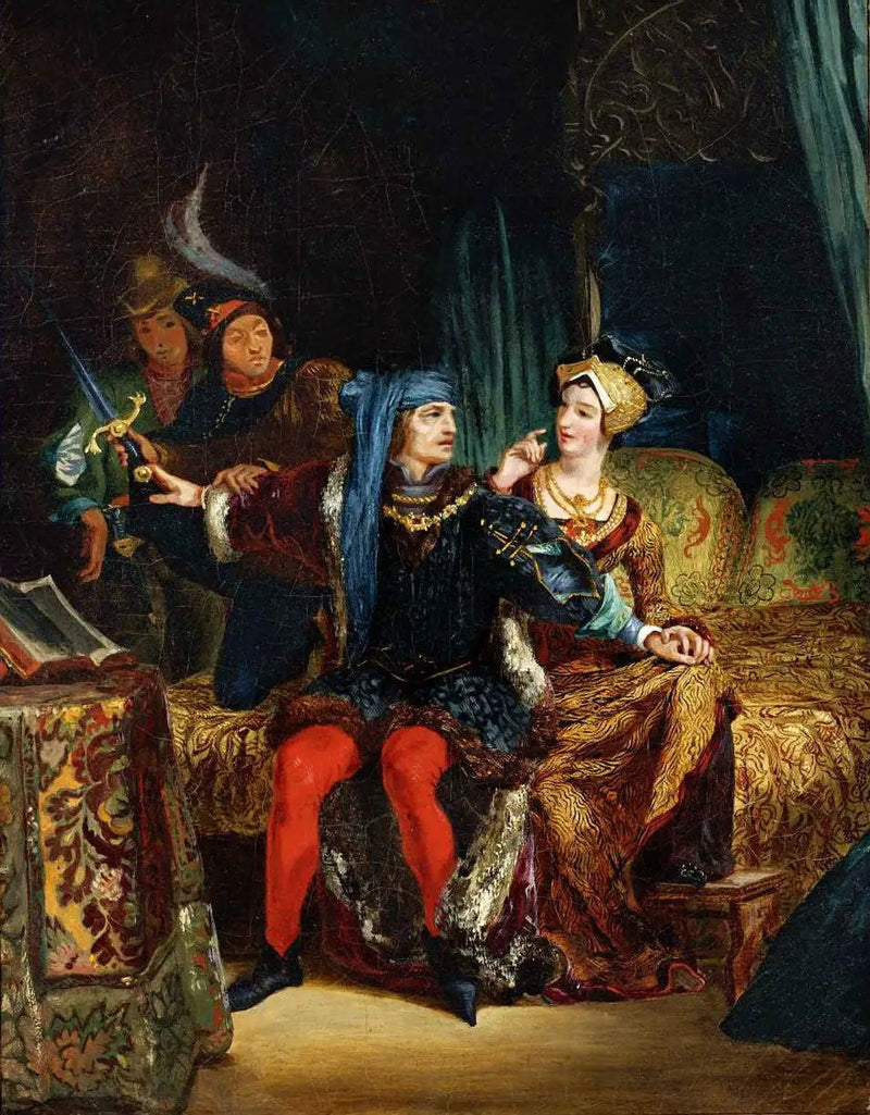 Karol VI i Odette de Champdivers - Eugène Delacroix