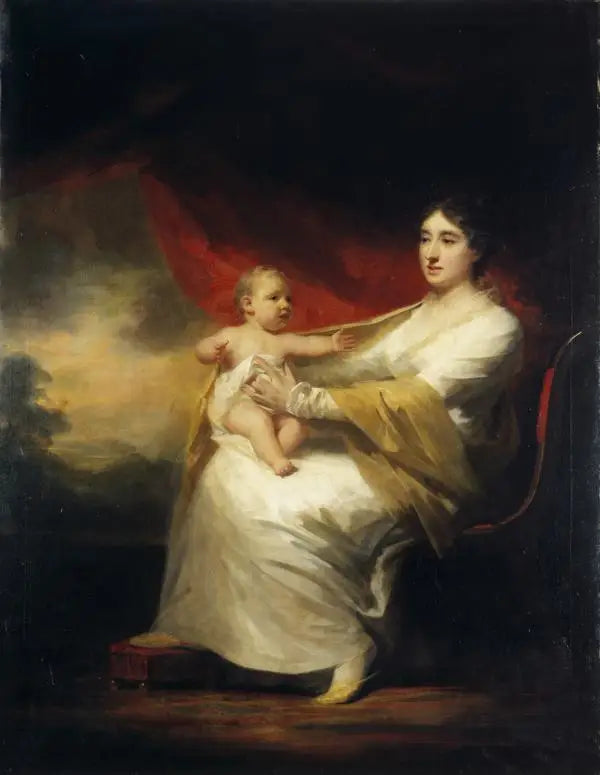 Charlotte Hall, Lady Hume Campbell de Marchmont, i jej syn, Sir Hugh Hume Campbell, 7. baron Marchmont (1812 - 1894) - Henry Raeburn