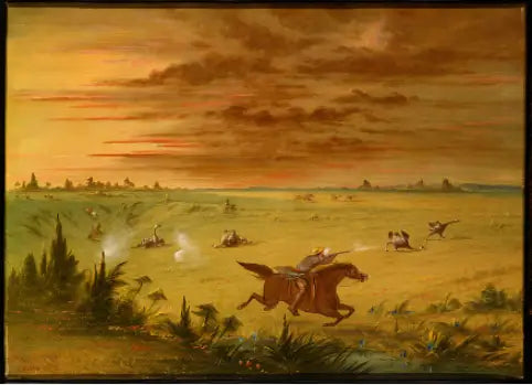 Polowanie na strusia, Buenos Aires - Auca - George Catlin