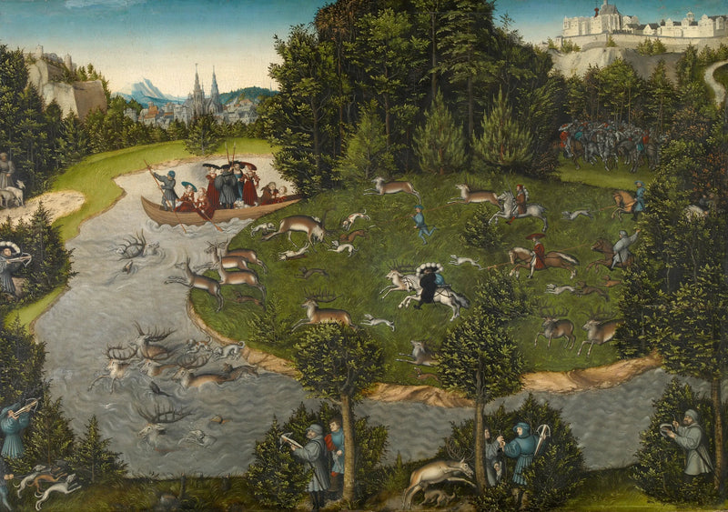 Polowanie na jelenia elektora Fryderyka Mądrego - Lucas Cranach Starszy