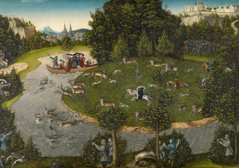 Polowanie na jelenia elektora Fryderyka Mądrego - Lucas Cranach Starszy