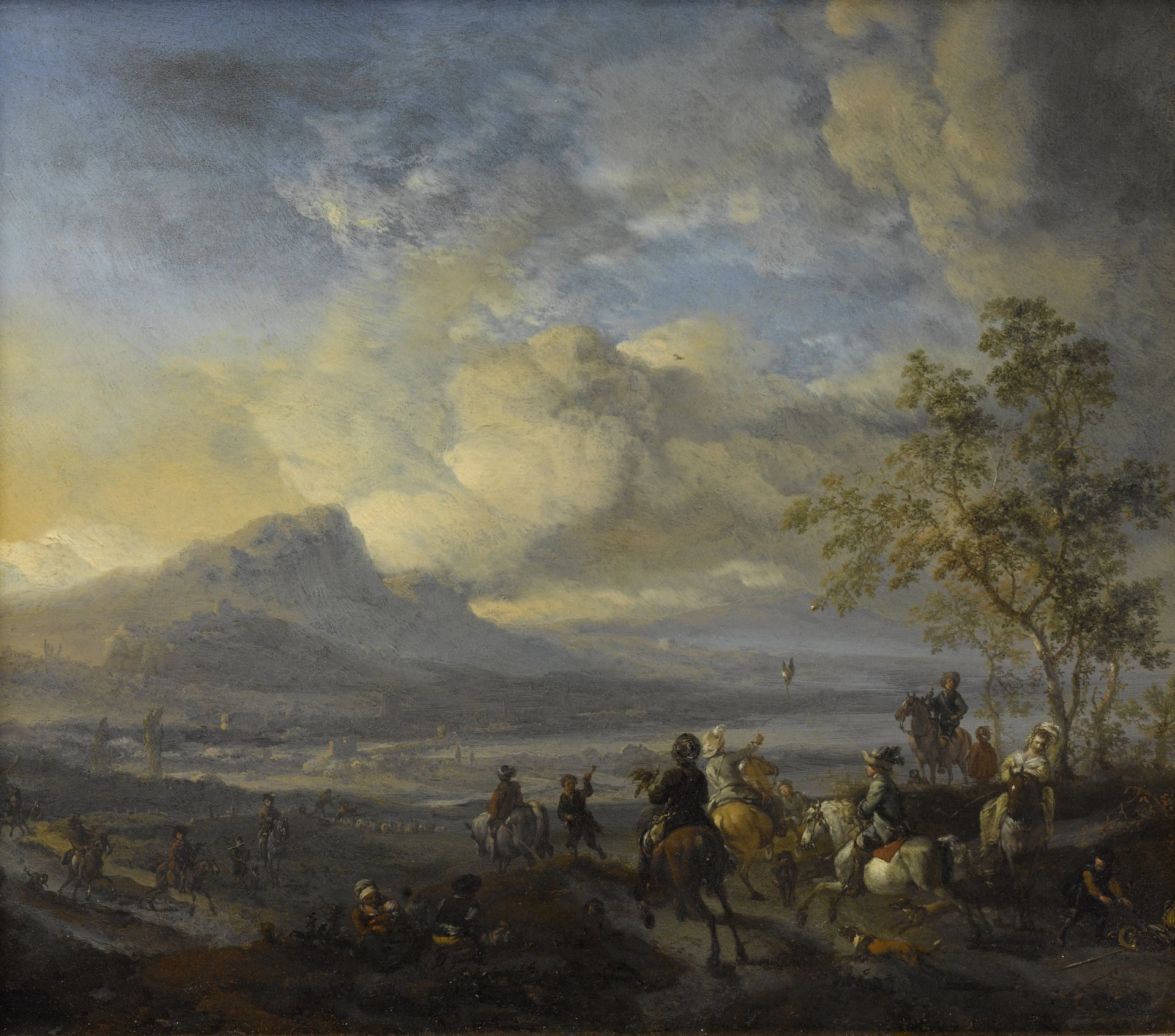 Chasse au héron - Philips Wouwerman