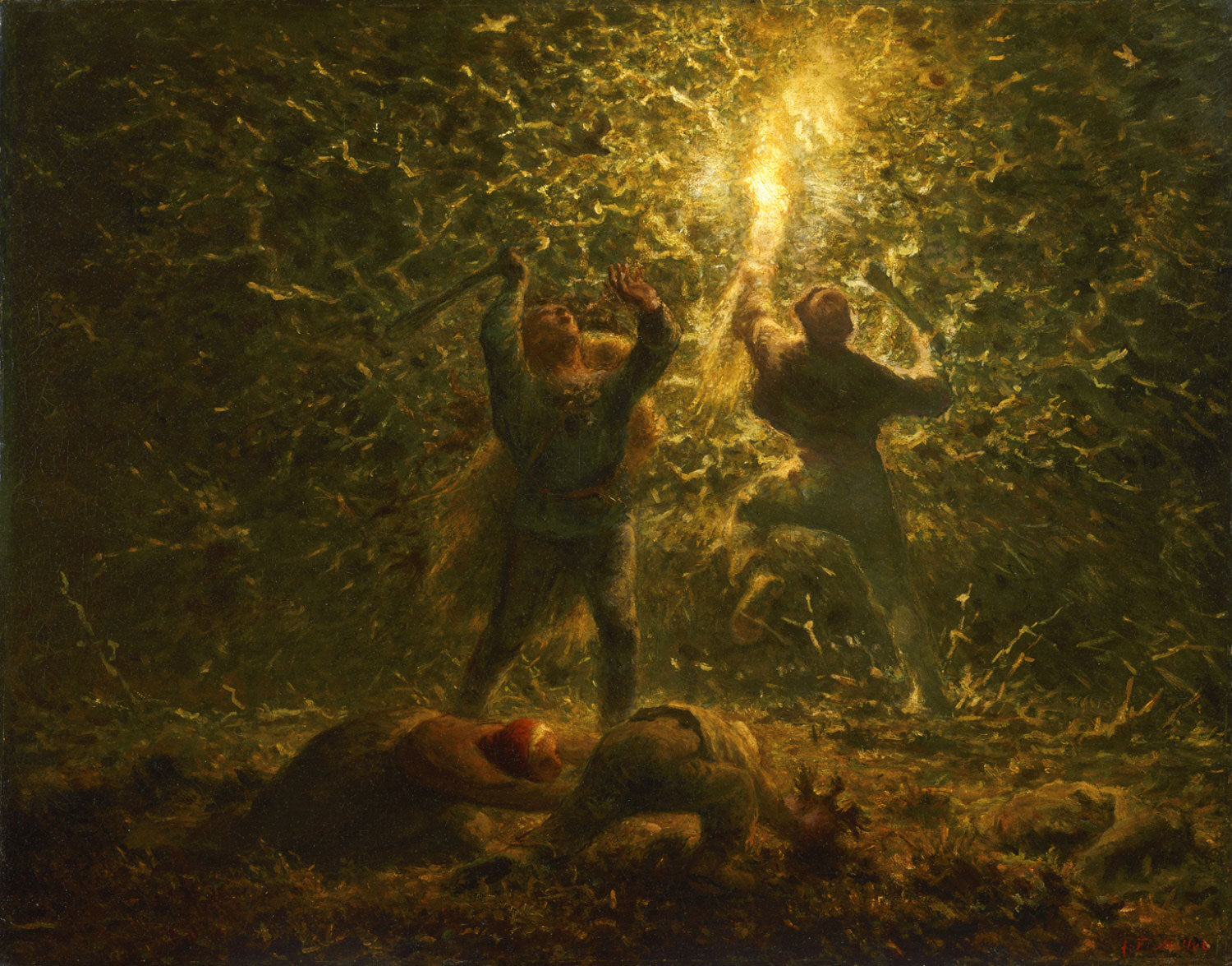 Chasse aux oiseaux de nuit - Jean-François Millet - Alpha Reproduction